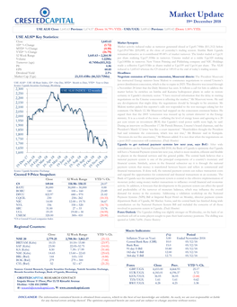 Crested Capital Daily Market Brief 12Th November 2018