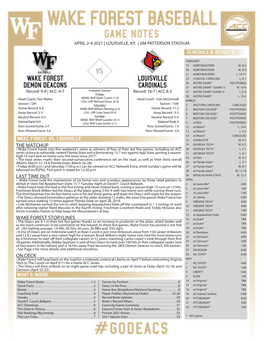 WF BASE Notes -Louisville.Indd