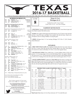 2016-17 BASKETBALL 33 NCAA Tournament Appearances: 1939, 1943, 1947, 1960, 1963, 1972, 1974, 1979, 1989-92, 1994-97, 1999-2012, 2014-16