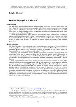 Women in Physics in Vienna