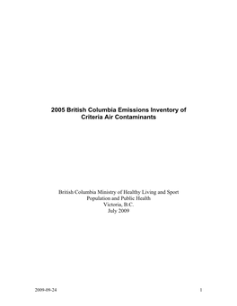 2005 Emissions Inventory
