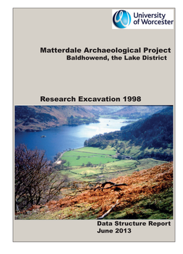 Matterdale Archaeological Project Research Excavation 1998