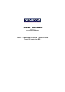 DRB-HICOM BERHAD (203430-W) (Incorporated in Malaysia)