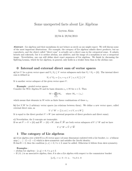 Some Unexpected Facts About Lie Algebras