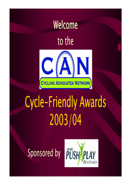 Cycle-Friendly Awards 2003/04