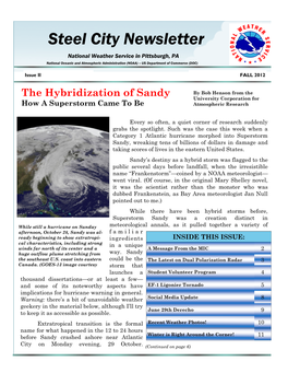 Steel City Newsletter National Weather Service in Pittsburgh, PA National Oceanic and Atmospheric Administration (NOAA) -- US Department of Commerce (DOC)