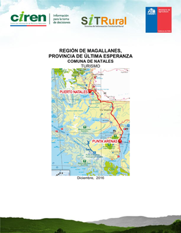 Región De Magallanes, Provincia De Última Esperanza Comuna De Natales Turismo