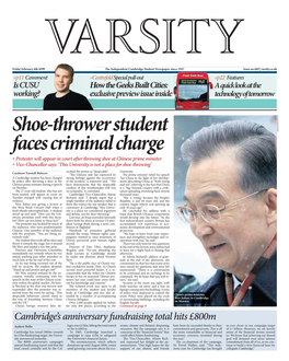 Shoe-Thrower Student Faces Criminal Charge