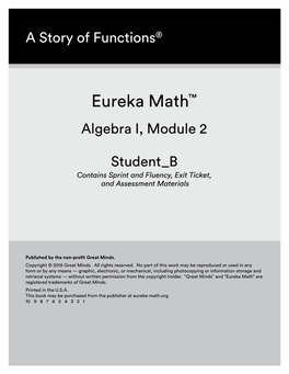 Eureka Math™ Algebra I, Module 2
