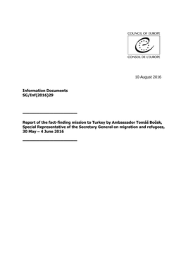 10 August 2016 Information Documents SG/Inf(2016)29