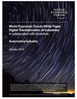 World Economic Forum White Paper Digital Transformation of Industries: in Collaboration with Accenture