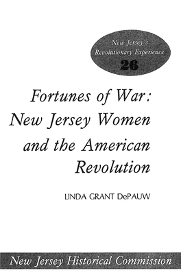 Fortunes of War: New Jersey Women and the American Revolution