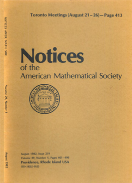 Notices of the American Mathematical Society