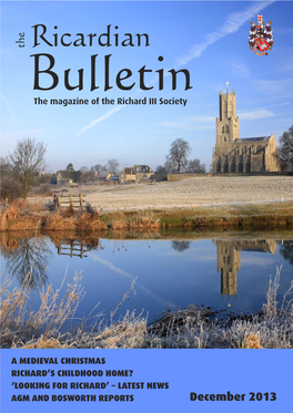 Ricardian Bulletin December 2013 Cover Layout 1