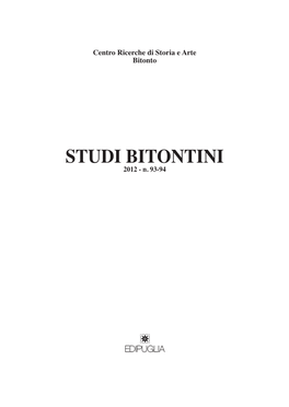 STUDI BITONTINI 2012 - N