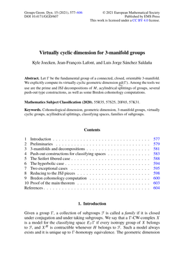 Virtually Cyclic Dimension for 3-Manifold Groups