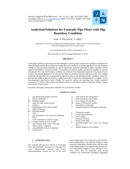 Analytical Solutions for Unsteady Pipe Flows with Slip Boundary Condition