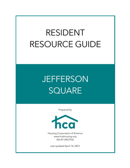 Resident Resource Guide Jefferson Square