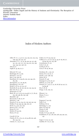 Index of Modern Authors