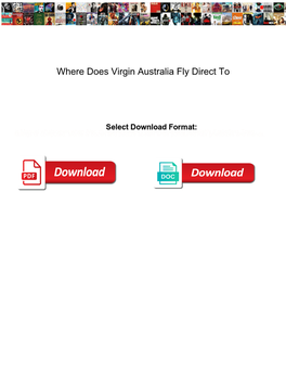 Where Does Virgin Australia Fly Direct To