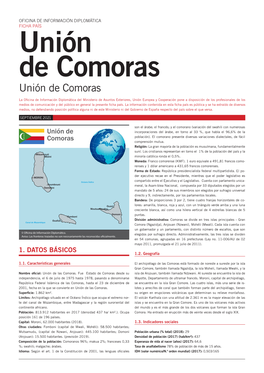 Ficha País De Comoras
