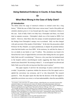 Sally Clark Page 1 02/10/2007