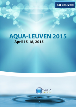 Aquatic Therapy, AQUA-LEUVEN 2015