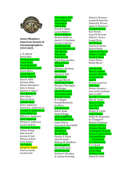 ASC Composite Active Roster