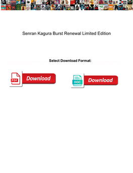 Senran Kagura Burst Renewal Limited Edition