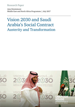 Vision 2030 and Saudi Arabia's Social Contract