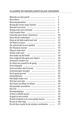 Vlaamse En Nederlandstalige Liederen