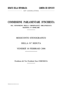 Commissione Parlamentare D'inchiesta