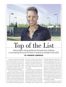 USTA President Katrina Adams