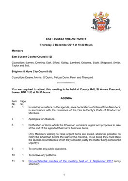 East Sussex Fire Authority