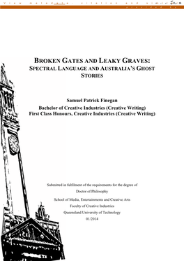 Broken Gates and Leaky Graves: Spectral Language and Australia’S Ghost Stories