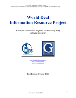 Local-Level Deaf Organizations in All Countries