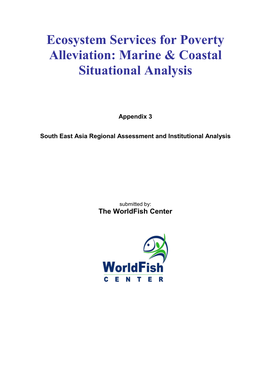 Ecosystem Services for Poverty Alleviation: Marine and Coastal