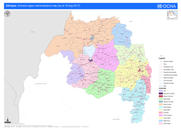 Ethiopia: Amhara Region Administrative Map (As of 15 Aug 2017)