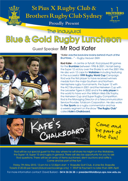 Blue & Gold Rugby Luncheon