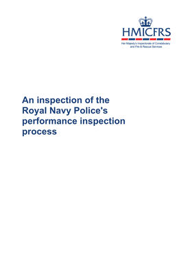 Inspection of the Royal Navy Police's Performance Inspection Report