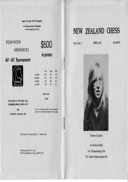 APRIL 1976 40CENTS BREWERIES $500 N Pnzes 40 - 40 Tournament