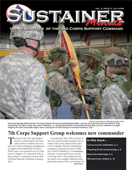 7Th Corps Support Group Welcomes New Commander He Heart of the 7Th Corps Support Command Sgt