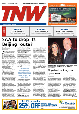 SAA to Drop Its Beijing Route?
