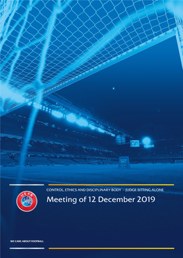 Meeting of 12 December 2019 CEDB Meeting - JSA– 12.12.2019