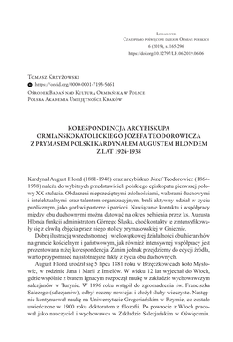 Tomasz Krzyżowski Ośrodek Badań Nad Kulturą Ormiańską W Polsce Polska Akademia Umiejętności, Kraków