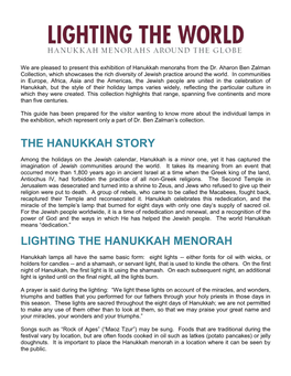 The Hanukkah Story Lighting the Hanukkah Menorah