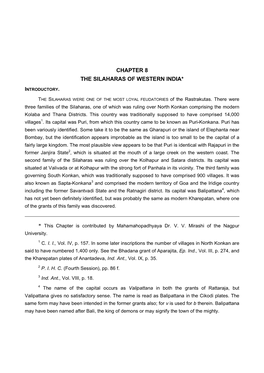Chapter 8 the Silaharas of Western India*