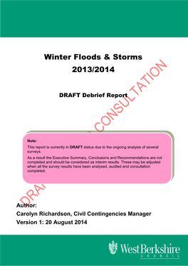 Flood Debrief Report