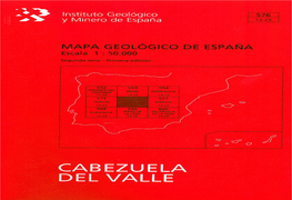 MAPA GEOLÓGICO DE ESPAÑA Escala 1:50.000