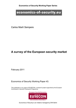 A Survey of the Security Industry in Europe V0.5